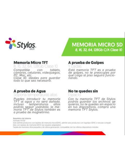 MEMORIA FLASH STYLOS STMS161B 16GB MICROSDHC CLASE 10 - Imagen 8