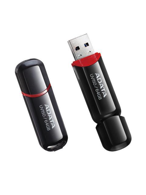 MEMORIA USB ADATA UV150 64GB USB-A 3.0 LECTURA 100MB-S ESCRITURA 50MB-S NEGRO - Imagen 3