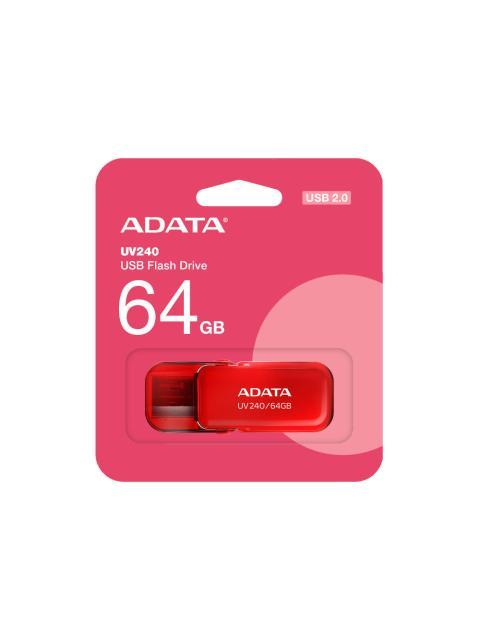 MEMORIA USB ADATA UV240 64GB USB 2.0 ROJO - Imagen 3