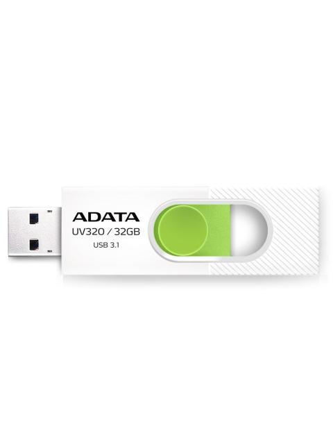 MEMORIA USB ADATA UV320 32GB USB 3.1 LECTURA MAX 100MB-S BLANCO-VERDE - Imagen 2