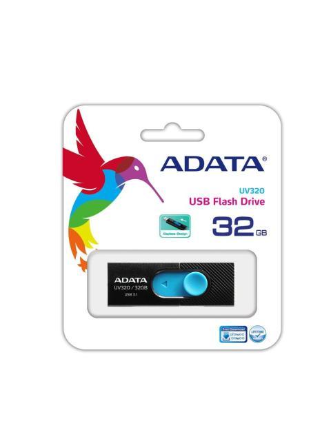 MEMORIA USB ADATA UV320 32GB USB-A 3.0 LECTURA 90MB-S ESCRITURA 40MB-S NEGRO-AZUL - Imagen 3