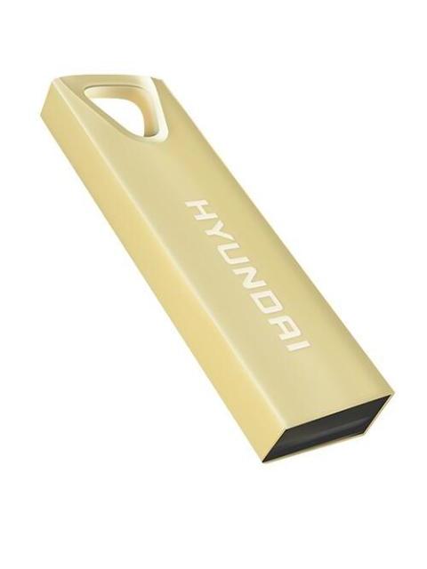 MEMORIA USB HYUNDAI BRAVO DELUXE 16GB USB 2.0 LECTURA 10MB-S ESCRITURA 3MB-S ORO - Imagen 2
