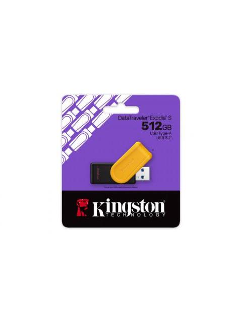 MEMORIA USB KINGSTON DTXS-512GB 512GB USB-A 3.0 NEGRO-AMARILLO - ¡PRECIO LIMITADO A 5 UNIDADES POR CLIENTE! - Imagen 3