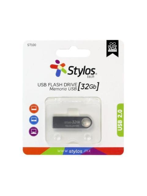 MEMORIA USB STYLOS ST100 32GB USB 2.0 PLATA - Imagen 3