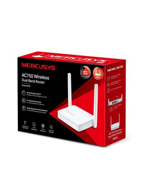 MERCUSYS ROUTER MR20 WI-FI 5 2 X RJ-45 733 MBIT-S WLAN INALAMBRICO DOBLE BANDA 2.4-5 GHZ 2 ANTENAS EXTERNAS DE 5 DBI - Imagen 4
