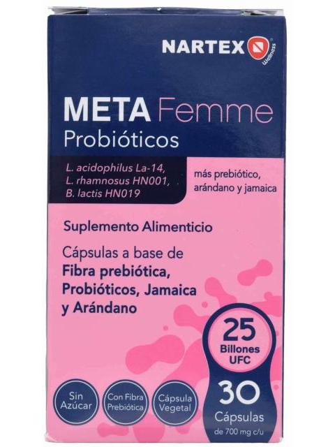 META FEMME PROBIOTICOS 30 CAP NARTEX