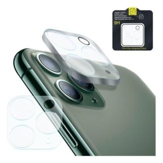 MICA PROTECTORA ADHESIVA PARA LENTE CAMARA DE CELULAR PARA IPHONE 11 PRO MAX A2161 SLIM COMPANY CRISTAL TEMPLADO 9H RESISTENTE A GOLPES Y RAYONES FACIL INSTALACION Y TRANSPARENCIA TOTAL