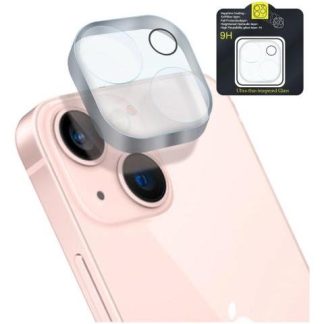 MICA PROTECTORA ADHESIVA PARA LENTE CAMARA DE CELULAR PARA IPHONE 13 A2631 13 MINI A2626 SLIM COMPANY CRISTAL TEMPLADO 9H RESISTENTE A GOLPES Y RAYONES FACIL INSTALACION Y TRANSPARENCIA TOTAL