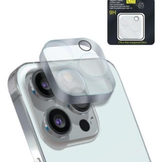 MICA PROTECTORA ADHESIVA PARA LENTE CAMARA DE CELULAR PARA IPHONE 14 PRO MAX A2893 SLIM COMPANY CRISTAL TEMPLADO 9H RESISTENTE A GOLPES Y RAYONES FACIL INSTALACION Y TRANSPARENCIA TOTAL