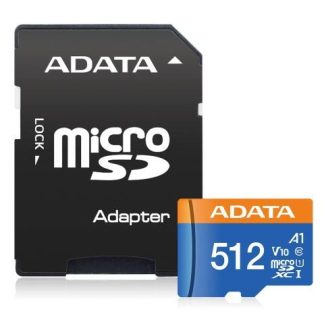 MICRO SECURE DIGITAL ADATA PREMIER A1 UHSI 512GB CLASS 10 VELOCIDAD DE LEC-ESC 100-25 (MB-S). AUSDX512GUICL10A1RA1