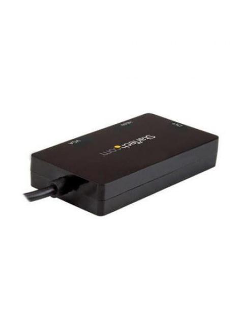 STARTECH ADAPTADOR MULTIPUERTOS USB-C MACHO - HDMI-DVI-VGA HEMBRA NEGRO - Imagen 4