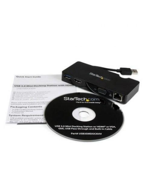 STARTECH  DOCKING STATION USB 3.0 CON HDMI O VGA ETHERNET GIGABIT Y USB - Imagen 3