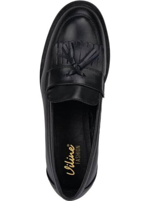 MOCASIN CON FLECOS NEGRO VI LINE FASHION - Imagen 4