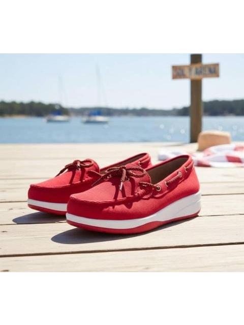 MOCASIN CON MOÑO ROJO SHOSH