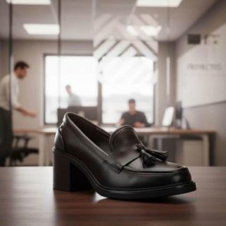 MOCASIN CON MOTAS NEGRO VI LINE