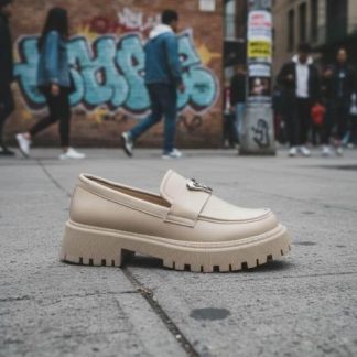 MOCASIN SUELA TRACK BEIGE VI LINE FASHION