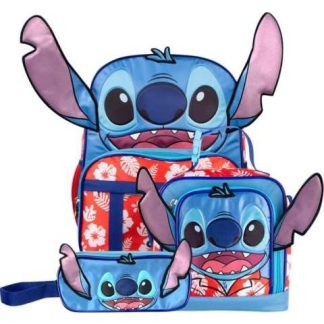 MOCHILA ESCOLAR INFANTIL AZUL STITCH
