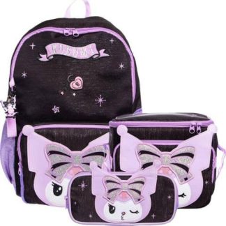 MOCHILA ESCOLAR INFANTIL NEGRO KUROMI
