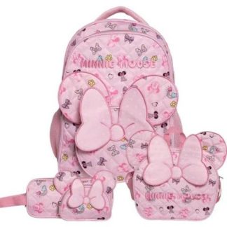 MOCHILA ESCOLAR INFANTIL ROSA MINNIE