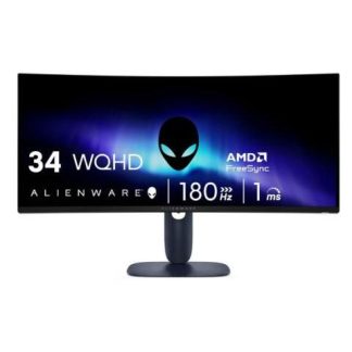MONITOR GAMER CURVO ALIENWARE AW3425DWM LCD 34 3440X1440 ULTRA WIDE QUAD HD G-SYNC-FREESYNC 180HZ HDMI-DISPLAYPORT NEGRO
