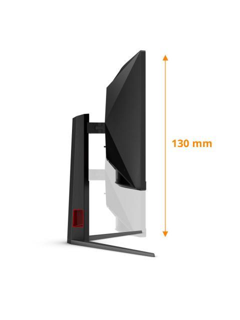 MONITOR GAMER CURVO AOC CU34G4 LED 34 3440X1440 ULTRA WIDE QUAD HD FREESYNC 180HZ HDMI-DISPLAYPORT NEGRO - Imagen 3