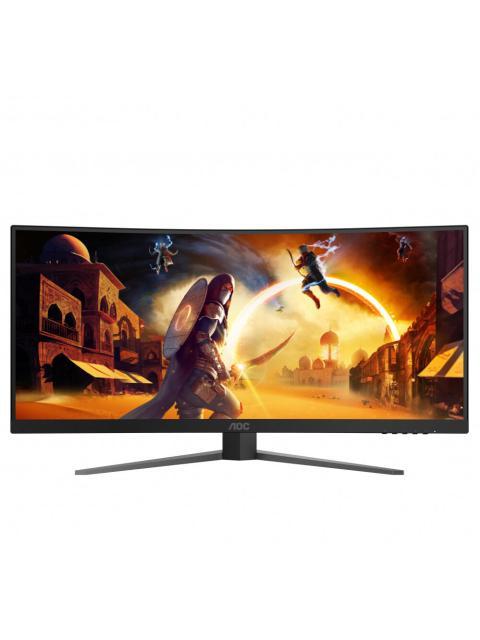 MONITOR GAMER CURVO AOC CU34G4 LED 34 3440X1440 ULTRA WIDE QUAD HD FREESYNC 180HZ HDMI-DISPLAYPORT NEGRO - Imagen 6