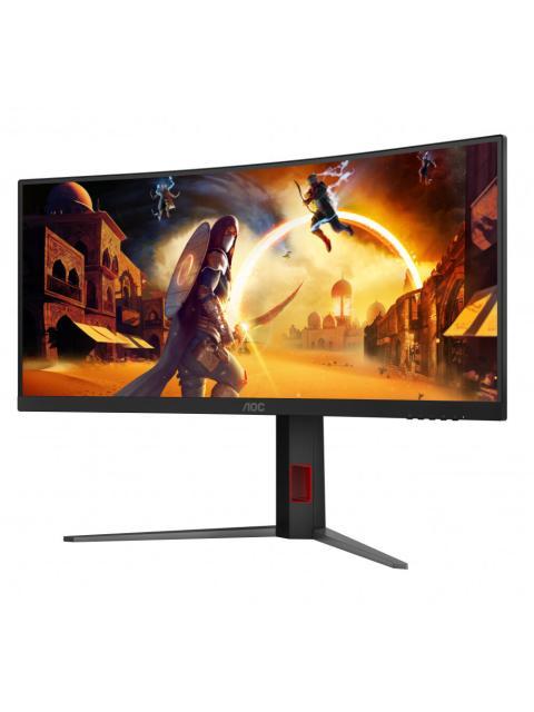 MONITOR GAMER CURVO AOC CU34G4 LED 34 3440X1440 ULTRA WIDE QUAD HD FREESYNC 180HZ HDMI-DISPLAYPORT NEGRO - Imagen 9