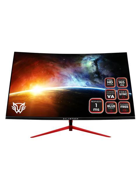 MONITOR GAMER CURVO BALAM RUSH MTX27C LCD 27 1920X1080 FULL HD FREESYNC 165HZ HDMI-DISPLAYPORT NEGRO