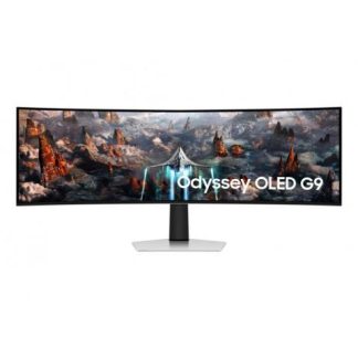 MONITOR GAMER CURVO SAMSUNG ODYSSEY G9 G93SC OLED 49 5120X1440 G-SYNC-FREESYNC 240HZ HDMI-DISPLAYPORT BOCINAS INTEGRADAS PLATA