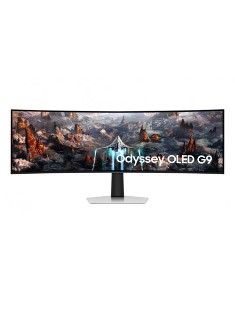MONITOR GAMER CURVO SAMSUNG ODYSSEY G9 G93SC OLED 49 5120X1440 G-SYNC-FREESYNC 240HZ HDMI-DISPLAYPORT BOCINAS INTEGRADAS PLATA