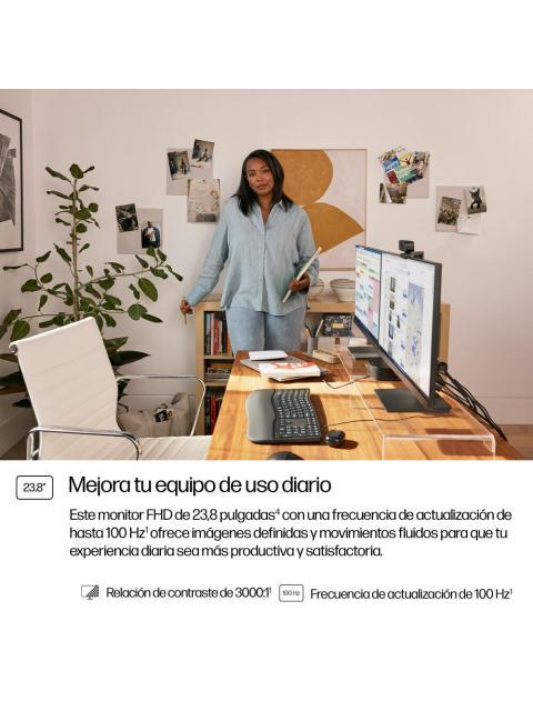 MONITOR HP SERIE 3 PRO LCD 23.8 1920X1080 FULL HD 100HZ HDMI NEGRO - Imagen 4