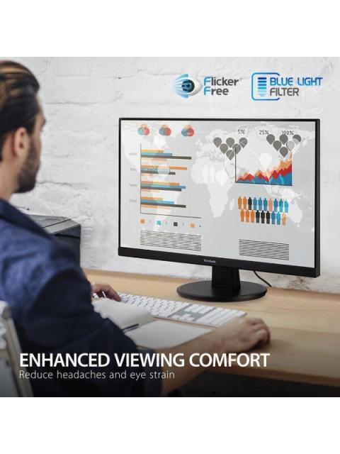 MONITOR VIEWSONIC VA2247-MH LCD 22 FULL HD FREESYNC 75HZ HDMI BOCINAS INTEGRADAS (2 X 2W) NEGRO - Imagen 3