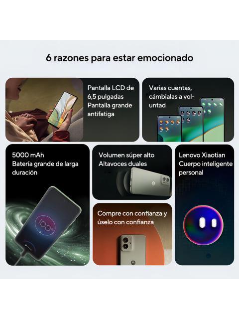 MOTOROLA MOTO G55 256 GB 8 GB VERDE ROM GLOBAL - Imagen 4