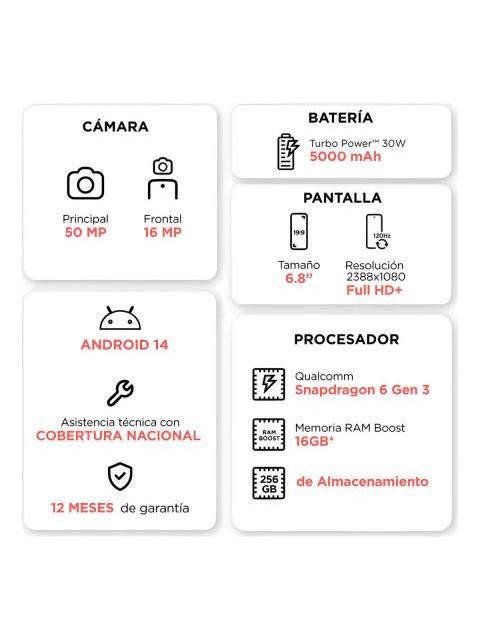 MOTOROLA MOTO G75 5G DUAL SIM 256 GB NEGRO 8 GB RAM - Imagen 6