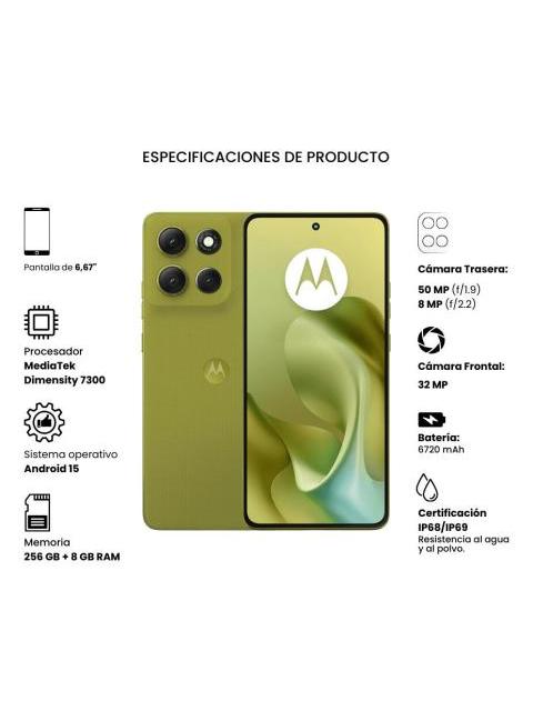 MOTOROLA MOTO G86 POWER 5G DUAL SIM 8GB RAM 512GB VERDE VERDE - Imagen 3