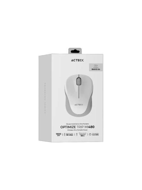 MOUSE ERGONOMICO ACTECK OPTICO OPTIMIZE TRIP MI480 INALAMBRICO USB-A 1600DPI BLANCO - Imagen 4