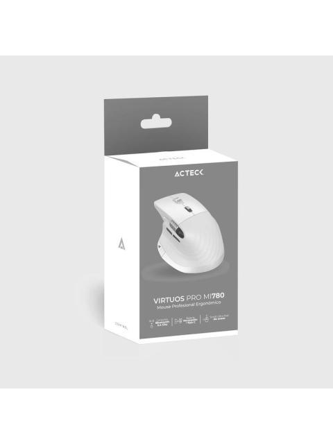 MOUSE ERGONOMICO ACTECK OPTICO VIRTUOS PRO MI780 INALAMBRICO BLUETOOTH-USB-C 3000DPI BLANCO - Imagen 5