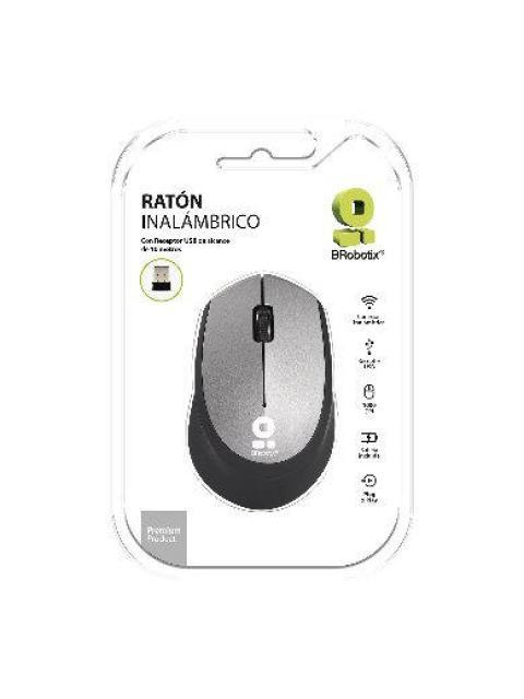 MOUSE ERGONOMICO BROBOTIX OPTICO 6000786 INALAMBRICO USB 1000DPI NEGRO-GRIS - Imagen 4