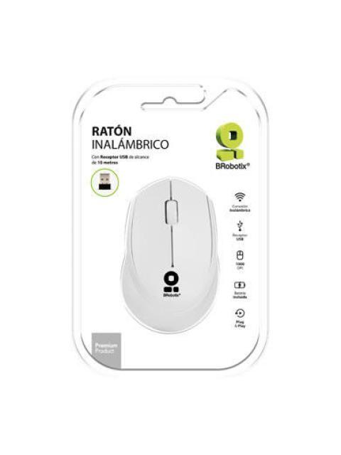 MOUSE ERGONOMICO BROBOTIX OPTICO 6000809 INALAMBRICO USB 1000DPI BLANCO - Imagen 3