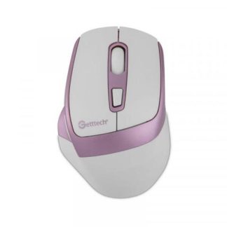 MOUSE ERGONOMICO GETTTECH WIRELESS 6D OFFICE INALAMBRICO BLUETOOTH USB 7200DPI ROSA-BLANCO