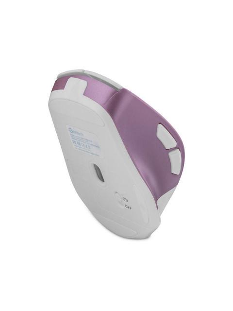 MOUSE ERGONOMICO GETTTECH WIRELESS 6D OFFICE INALAMBRICO BLUETOOTH USB 7200DPI ROSA-BLANCO - Imagen 3