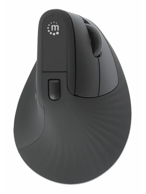MOUSE ERGONOMICO MANHATTAN 190336 INALAMBRICO OPTICO 1.600DPI RF INALAMBRICO NEGRO - Imagen 5