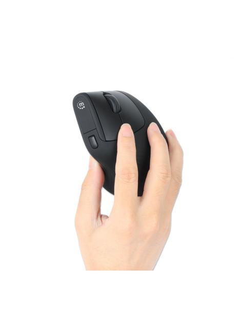 MOUSE ERGONOMICO MANHATTAN 190336 INALAMBRICO OPTICO 1.600DPI RF INALAMBRICO NEGRO - Imagen 9