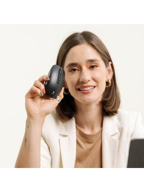 MOUSE ERGONOMICO PERFECT CHOICE PC-045311 INALAMBRICO OPTICO 1.000DPI USB-A NEGRO - Imagen 4