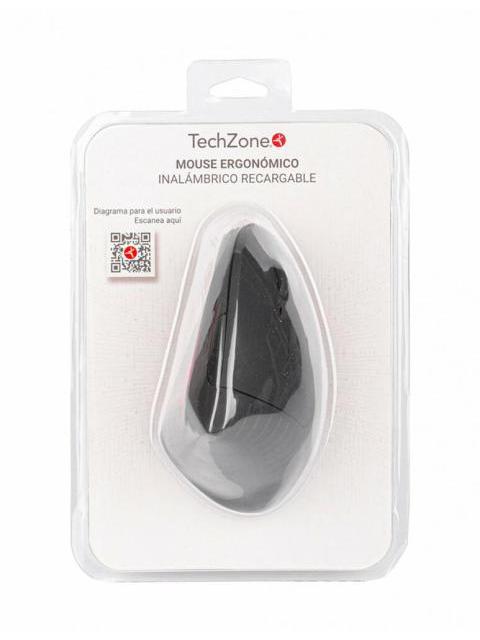 ?MOUSE ERGONOMICO TECHZONE VERTICAL TZMOUINA-06 INALAMBRICO USB NEGRO - Imagen 5