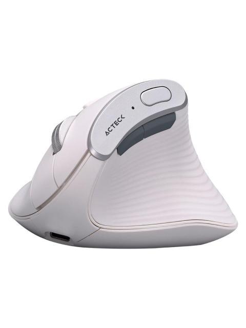 MOUSE ERGONOMICO VERTICAL ACTECK OPTICO VIRTUOS FITT PRO MI770 INALAMBRICO BLUETOOTH-USB-C 1600DPI BLANCO - Imagen 4
