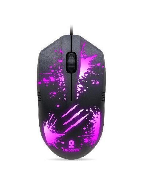 MOUSE GAMER BROBOTIX OPTICO XPLOSION RGB ALAMBRICO USB 1500DPI NEGRO - Imagen 3
