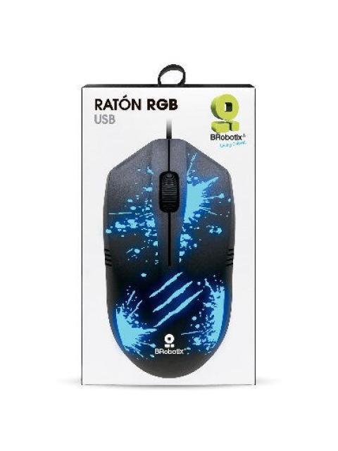 MOUSE GAMER BROBOTIX OPTICO XPLOSION RGB ALAMBRICO USB 1500DPI NEGRO - Imagen 7