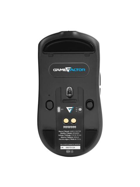 MOUSE GAMER ERGONOMICO GAME FACTOR MOW800 INALAMBRICO OPTICO 26.000DPI RF WIRELESS-BLUETOOTH-USB-A BLANCO - Imagen 2