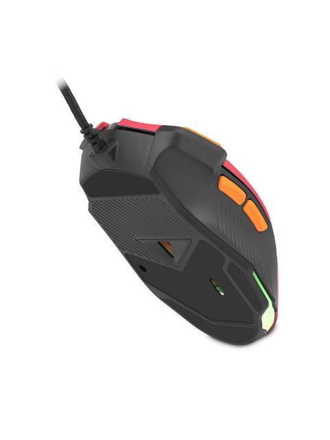 MOUSE GAMER ERGONOMICO GETTTECH GPM-RGBWR-G1-RD ALAMBRICO USB 7200DPI NARANJA-ROJO - Imagen 4